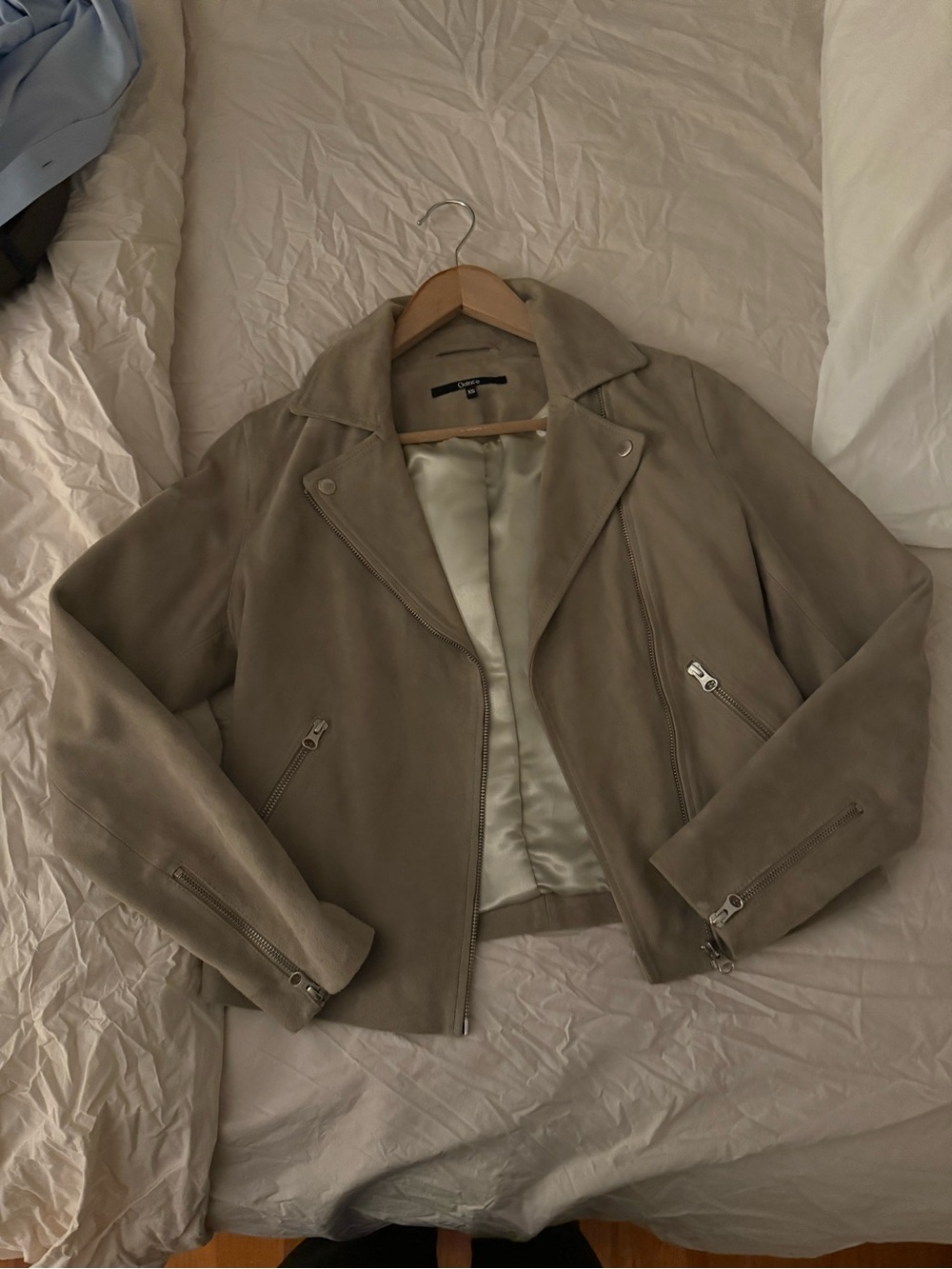 Quince cream Suede Moto Jacket - Picture 2 of 2
